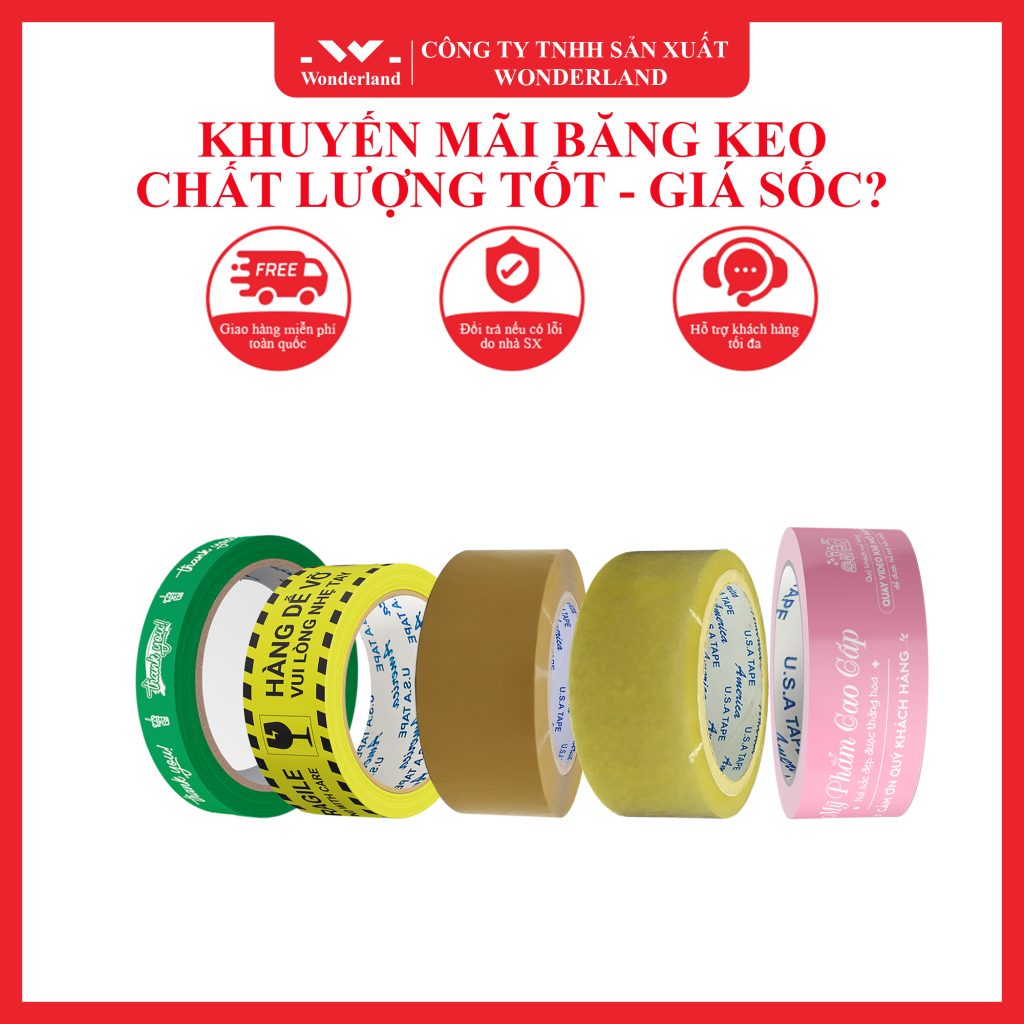 KHUYẾN MÃI BĂNG KEO CHẤT LƯỢNG TỐT GIÁ SỐC