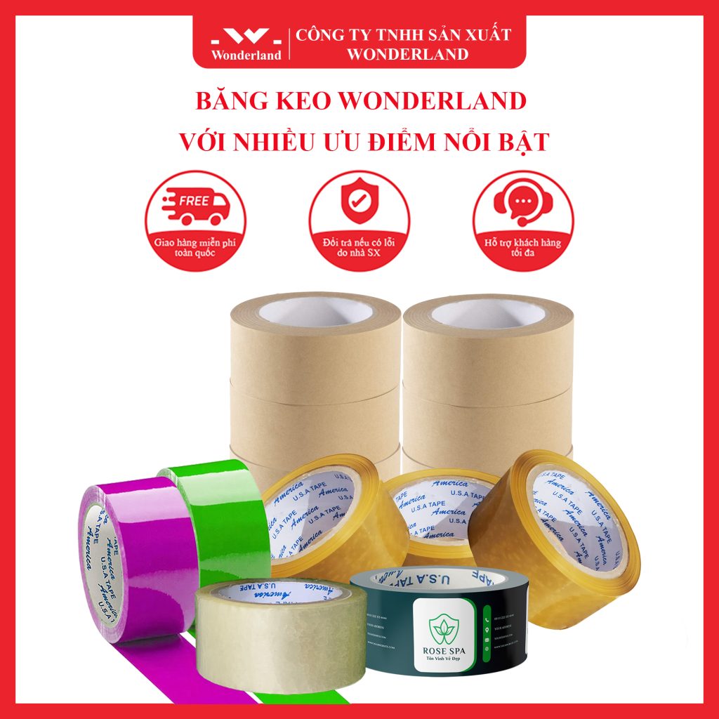 BĂNG KEO WONDERLAND VỚI NHIỀU ƯU ĐIỂM NỔI BẬT