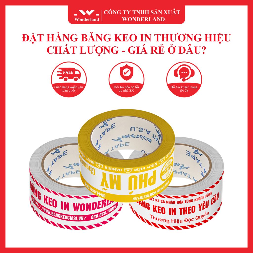 ĐẶT HÀNG BĂNG KEO IN THƯƠNG HIỆU CHẤT LƯỢNG - GIÁ RẺ Ở ĐÂU