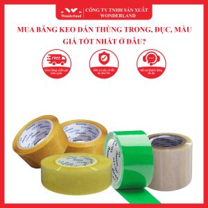 MUA BĂNG KEO DÁN THÙNG TRONG, ĐỤC, MÀU GIÁ TỐT NHẤT Ở ĐÂU