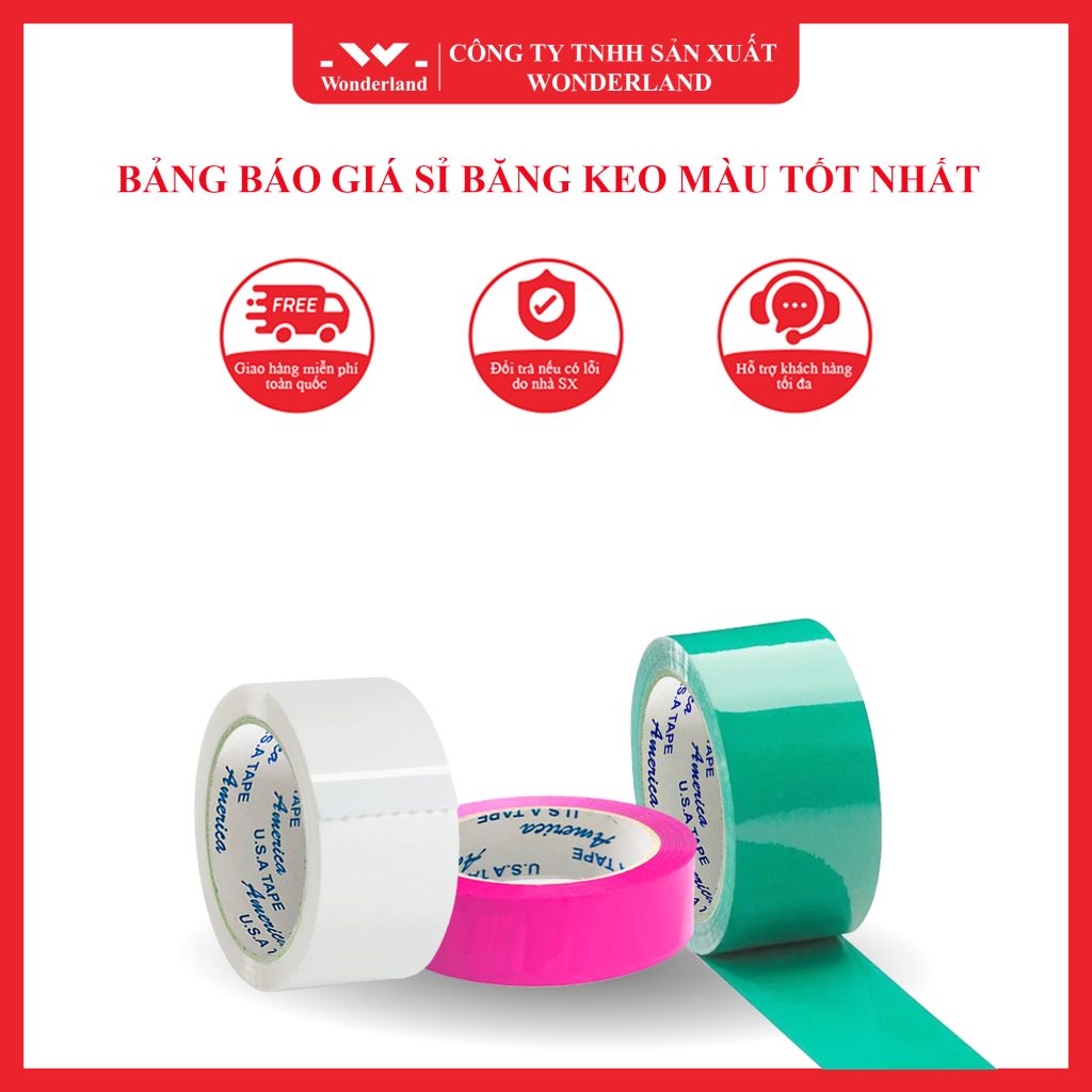 BẢNG BÁO GIÁ SỈ BĂNG KEO MÀU TỐT NHẤT