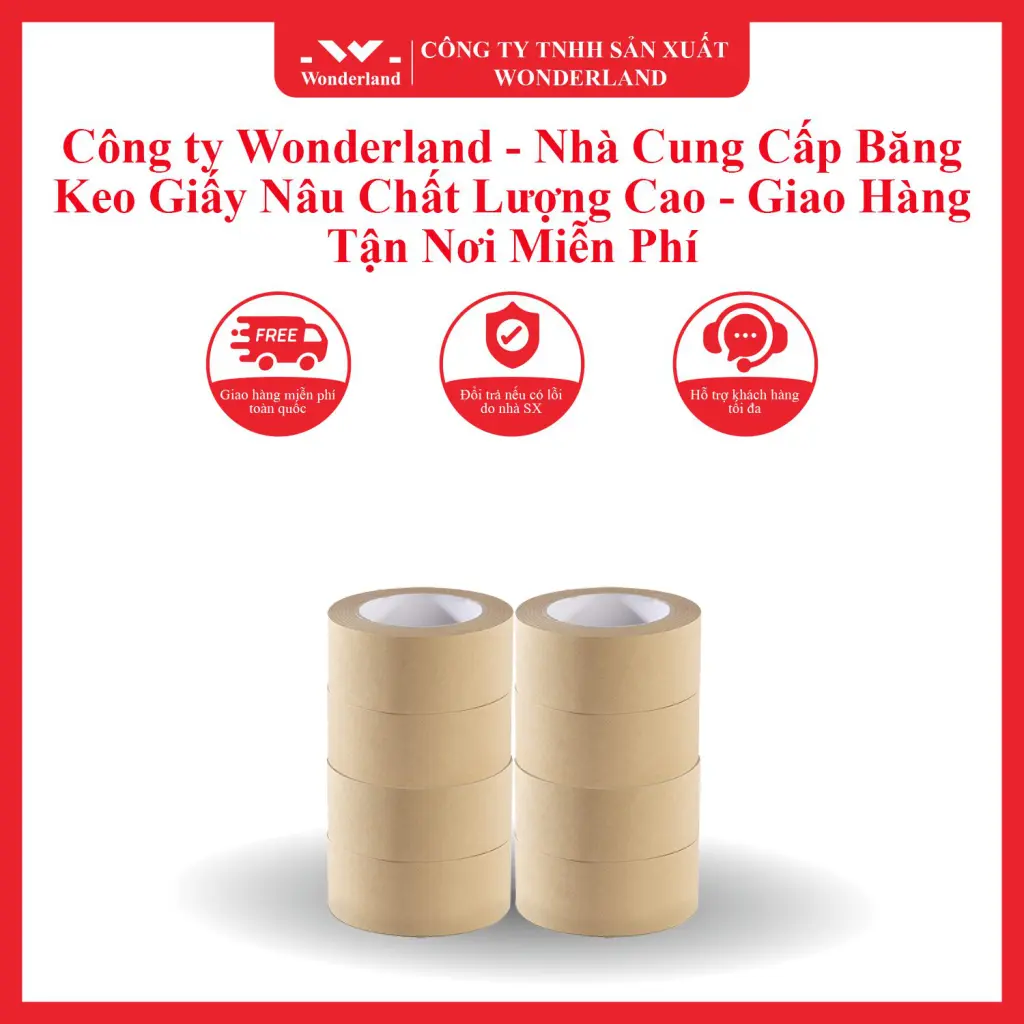 BĂNG KEO GIẤY NÂU CHẤT LƯỢNG CAO TẠI WONDERLAND