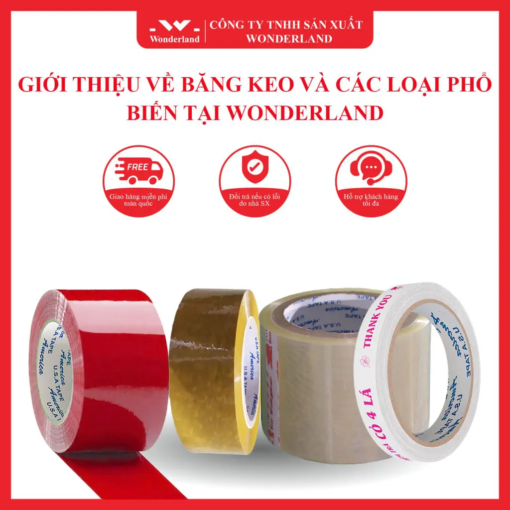 GIỚI THIỆU VỀ BĂNG KEO VÀ CÁC LOẠI PHỔ BIẾN