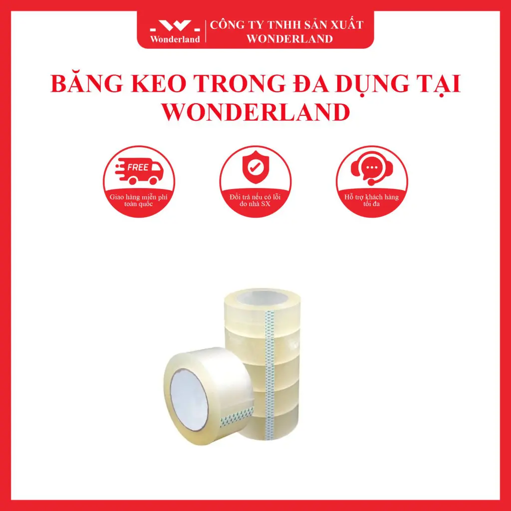 BĂNG KEO TRONG ĐA DỤNG - CHẤT LƯỢNG CAO TẠI WONDERLAND