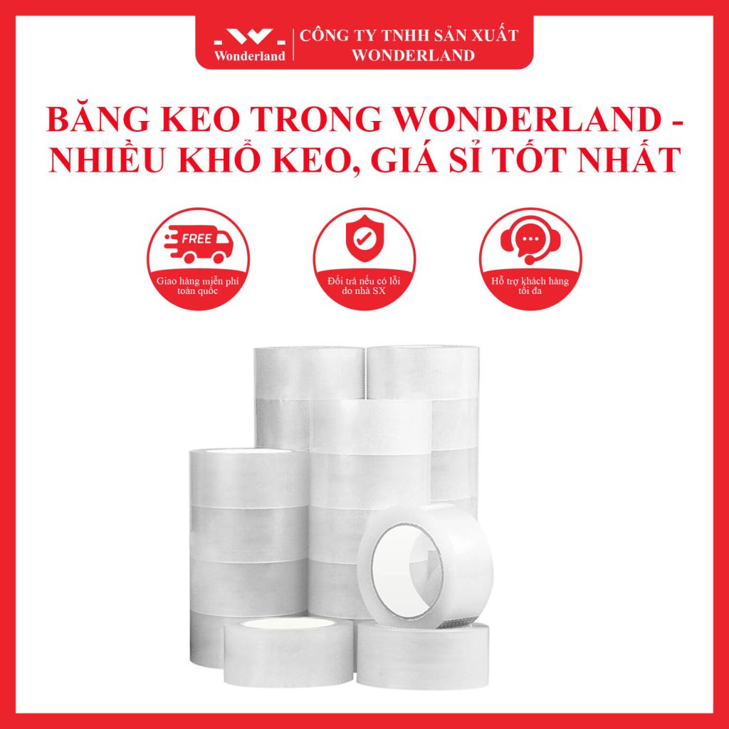 BĂNG KEO TRONG WONDERLAND - NHIỀU KHỔ KEO, GIÁ SỈ TỐT NHẤT