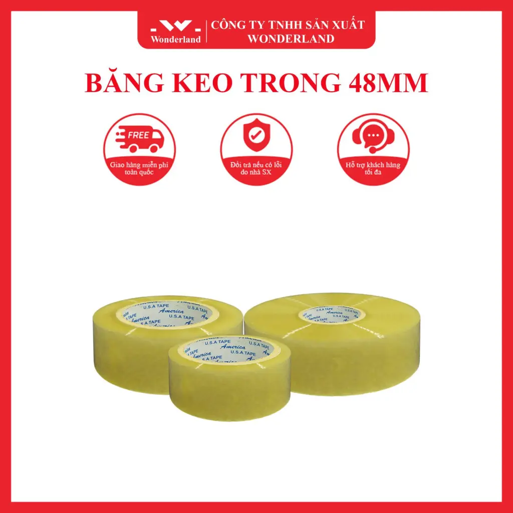 BĂNG KEO TRONG 48MM GỒM CÓ NHỮNG QUY CÁCH NÀO