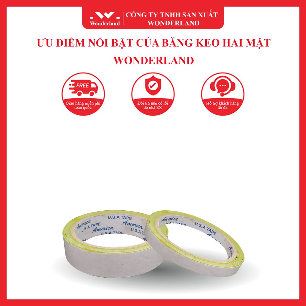 ƯU ĐIỂM NỔI BẬT CỦA BĂNG KEO HAI MẶT WONDERLAND