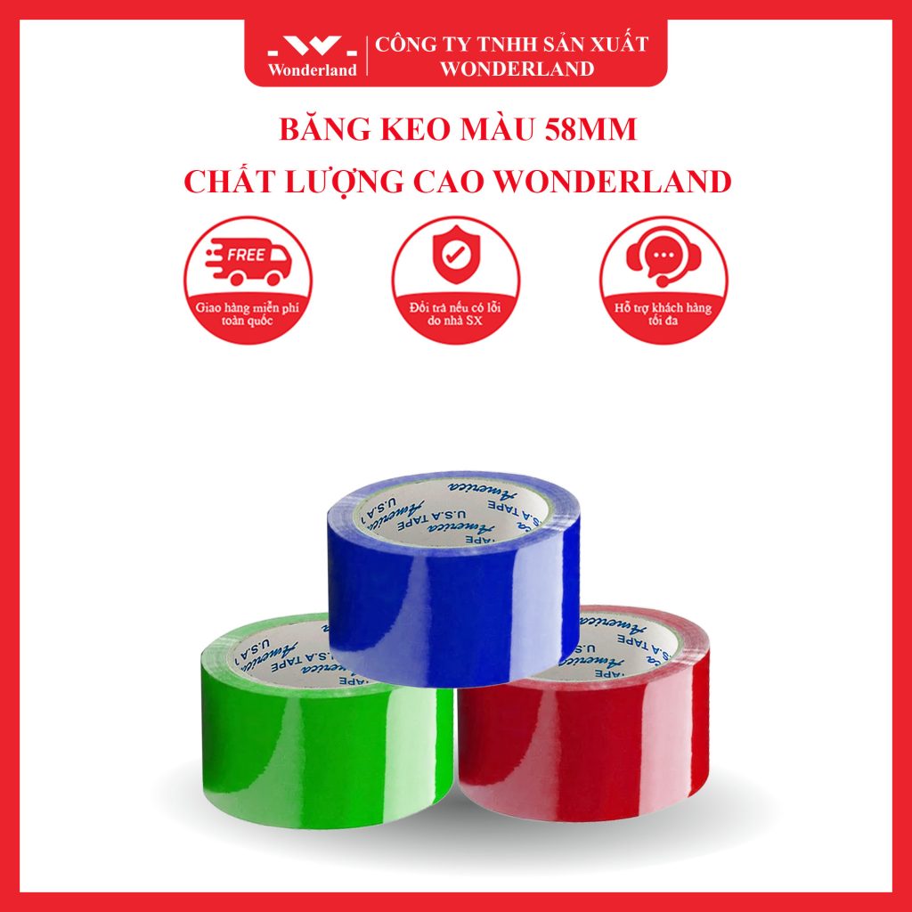 BĂNG KEO MÀU CHẤT LƯỢNG CAO WONDERLAND