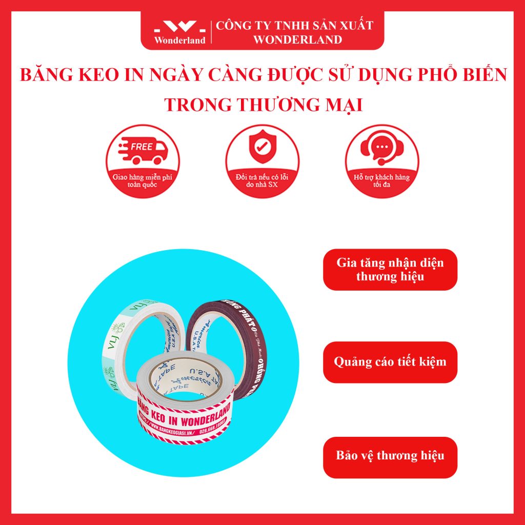 BĂNG KEO IN NGÀY CÀNG ĐƯỢC SỬ DỤNG PHỔ BIẾN TRONG THƯƠNG MẠI