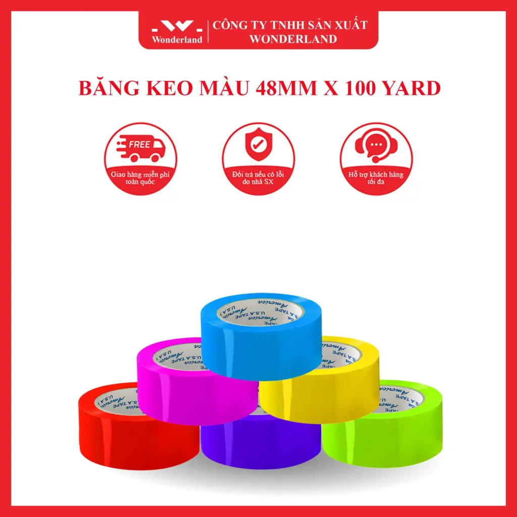 BĂNG KEO MÀU 48MM X 100 YARD
