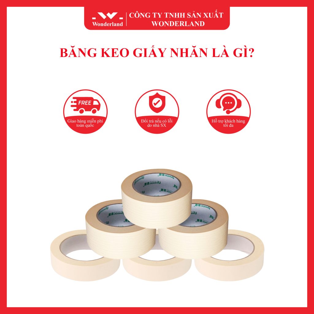 BĂNG KEO GIẤY NHĂN WONDERLAND CHẤT LƯỢNG CAO - GIÁ SỈ TỐT NHẤT
