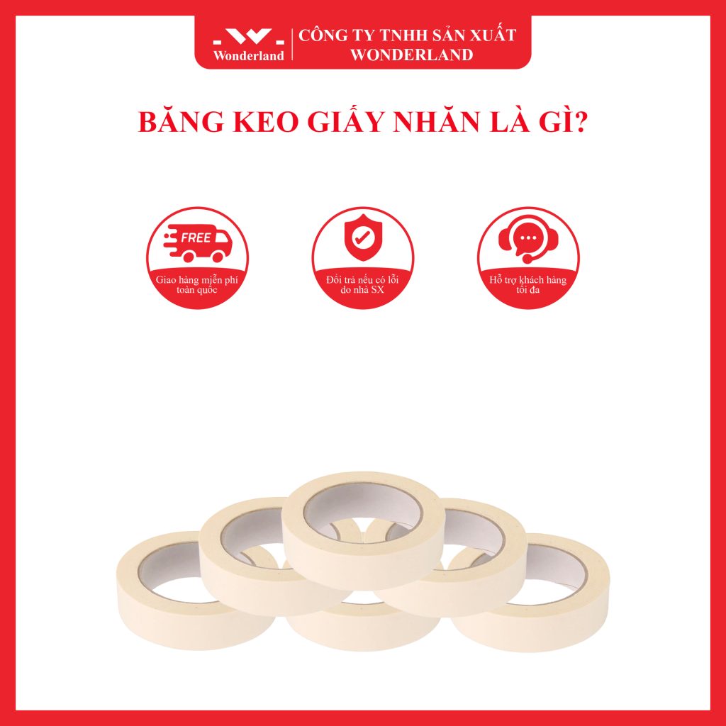 BĂNG KEO GIẤY NHĂN WONDERLAND CHẤT LƯỢNG HÀNG ĐẦU