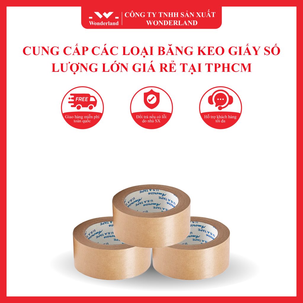 BĂNG KEO GIẤY NÂU SỐ LƯỢNG LỚN - GIÁ RẺ