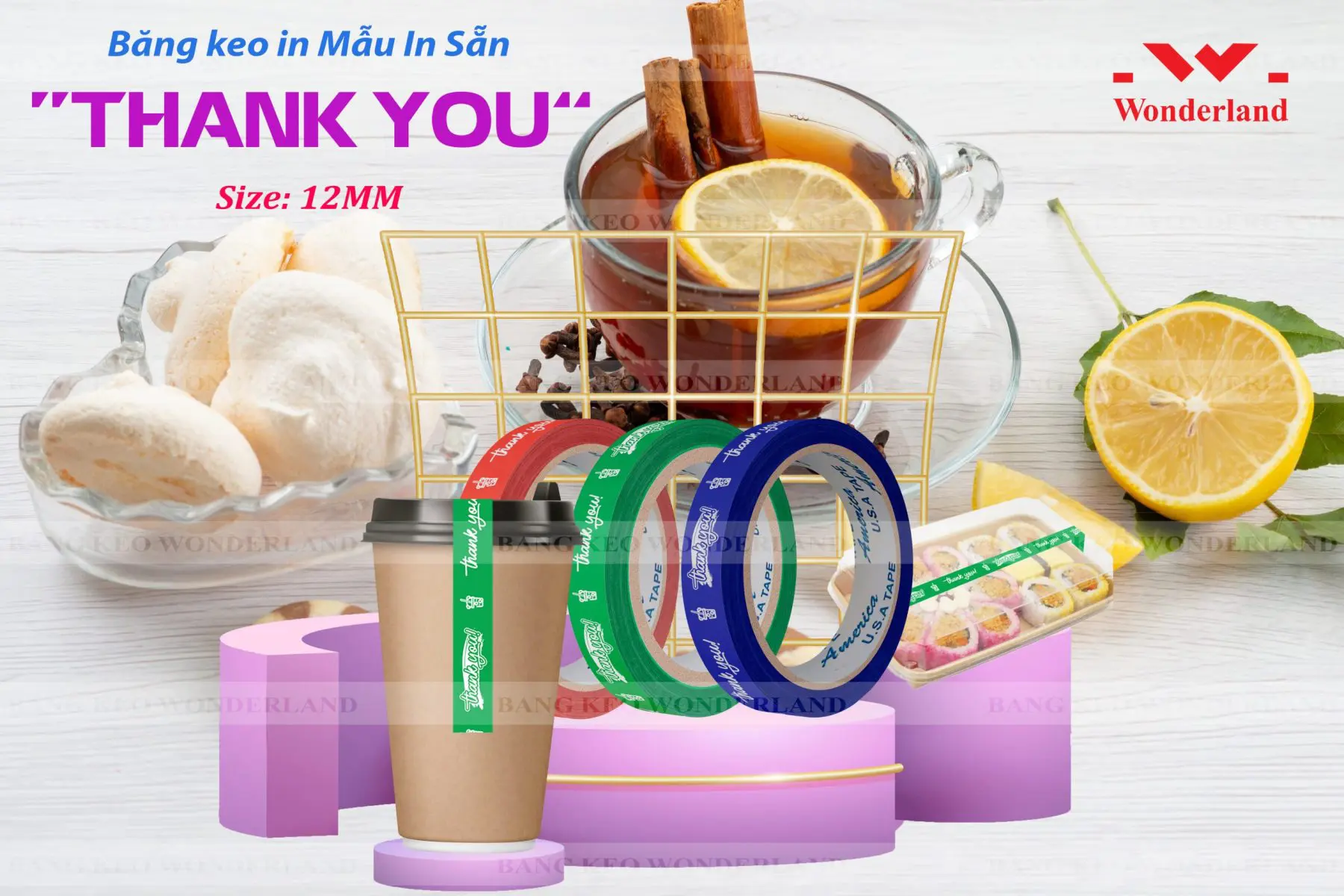 BĂNG KEO IN DÁN LY - DÁN HỘP NGÀNH F&B