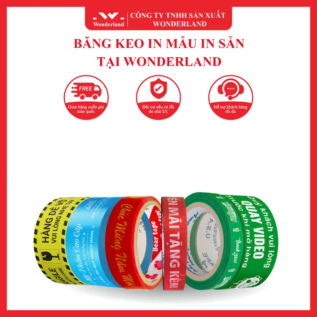 BĂNG KEO IN MẪU IN SẴN TẠI WONDERLAND