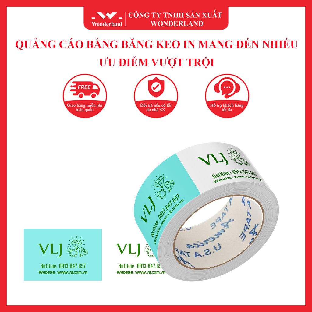 QUẢNG CÁO BẰNG BĂNG KEO IN MANG ĐẾN NHIỀU ƯU ĐIỂM VƯỢT TRỘI