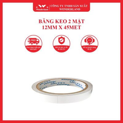 BĂNG KEO 2 MẶT 12MM X 45MET WONDERLAND