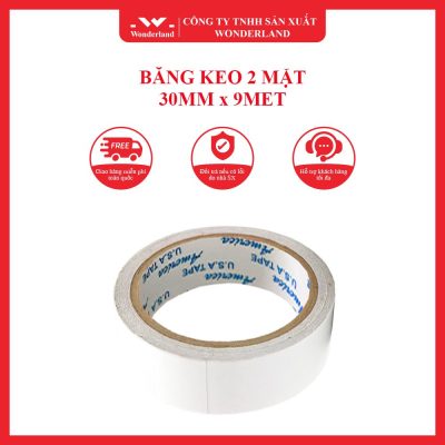 BĂNG KEO 2 MẶT 30MM x 9MET WONDERLAND