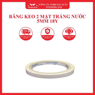 BĂNG KEO 2 MẶT TRẮNG NƯỚC 5MM 18Y WONDERLAND