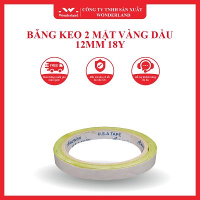 BĂNG KEO 2 MẶT VÀNG DẦU 12MM 18Y WONDERLAND