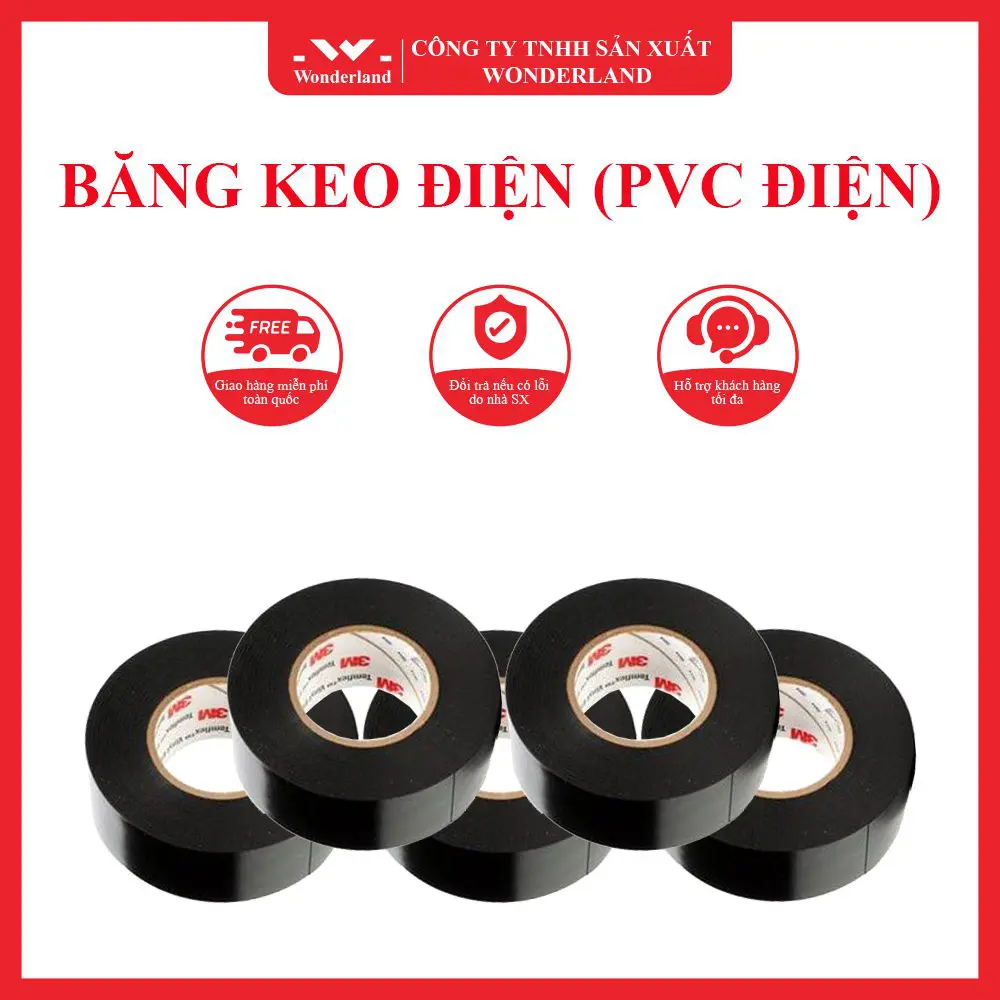 BĂNG KEO ĐIỆN (PVC ĐIỆN) GIÁ SỈ TỐT NHẤT TẠI WONDERLAND