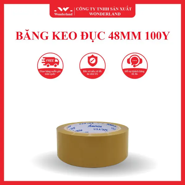 BĂNG KEO ĐỤC 48MM 100Y WONDERLAND