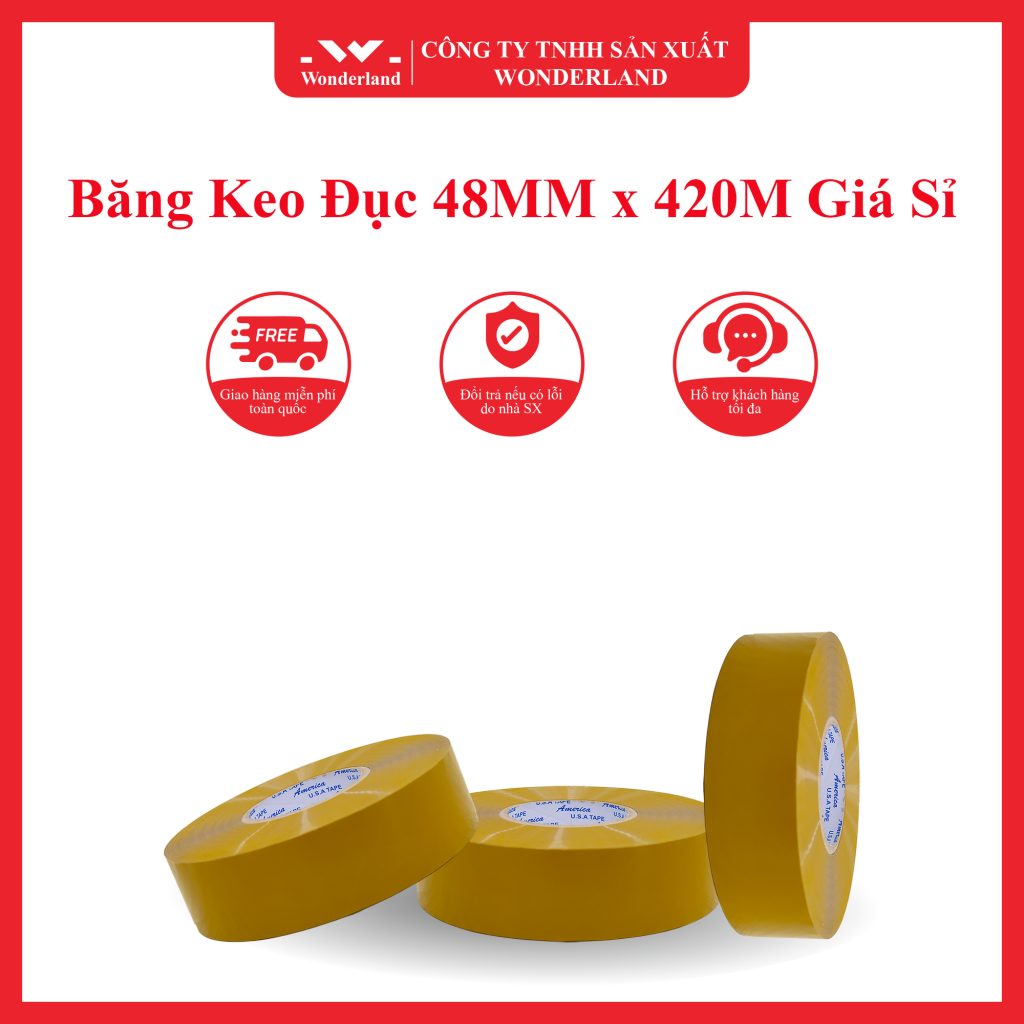 Băng Keo Đuc 48MM x 420M Giá Sỉ Tốt Nhất Tại Wonderland