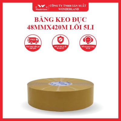 BĂNG KEO ĐỤC 48MMX420M LÕI 5LI WONDERLAND