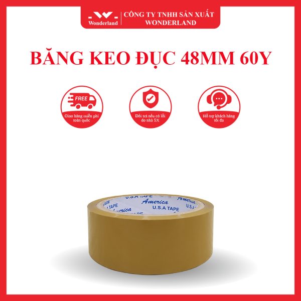 BĂNG KEO ĐỤC 48MM 60Y WONDERLAND