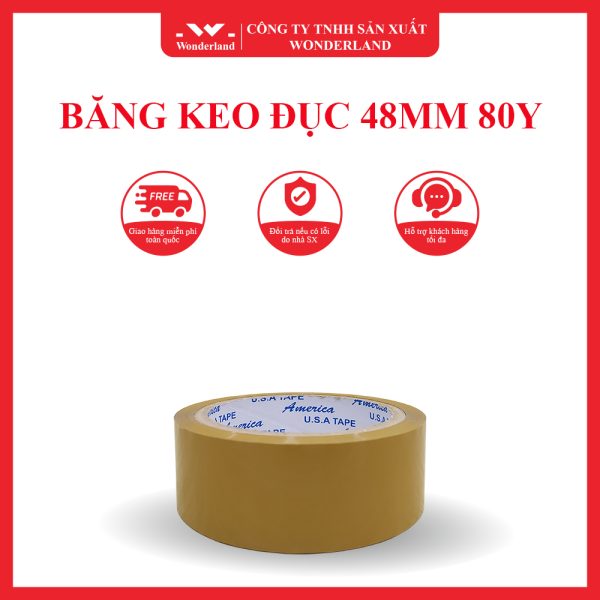 BĂNG KEO ĐỤC 48MM 80Y WONDERLAND