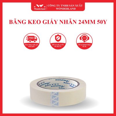 BĂNG KEO GIẤY NHĂN 24MM 50Y WONDERLAND