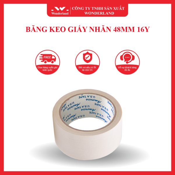 BĂNG KEO GIẤY NHĂN 48MM 16Y WONDERLAND