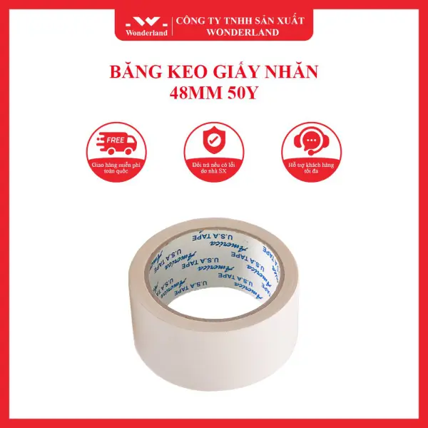 BĂNG KEO GIẤY NHĂN 48MM 50Y WONDERLAND