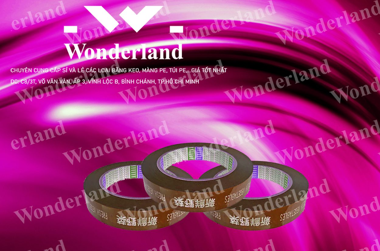 BĂNG KEO IN 15MM WONDERLAND CHẤT LƯỢNG CAO