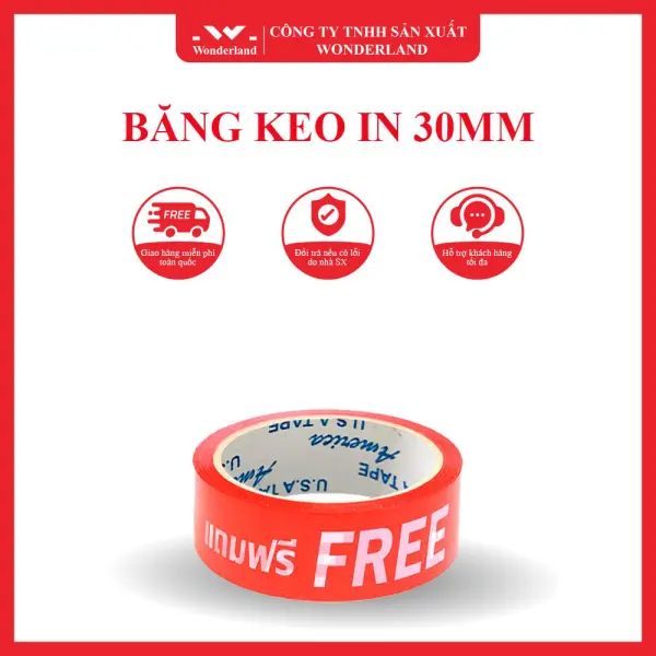 BĂNG KEO IN 30MM WONDERLAND