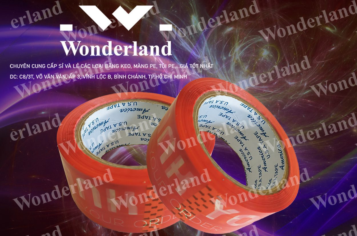 BĂNG KEO IN 48MM WONDERLAND CHẤT LƯỢNG CAO