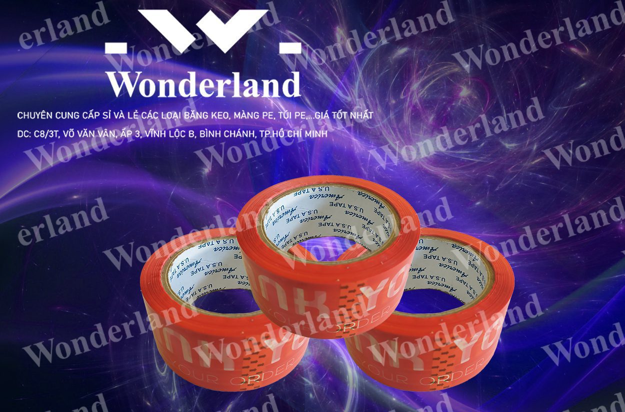 BĂNG KEO IN 48MM WONDERLAND GIÁ SỈ TỐT NHẤT