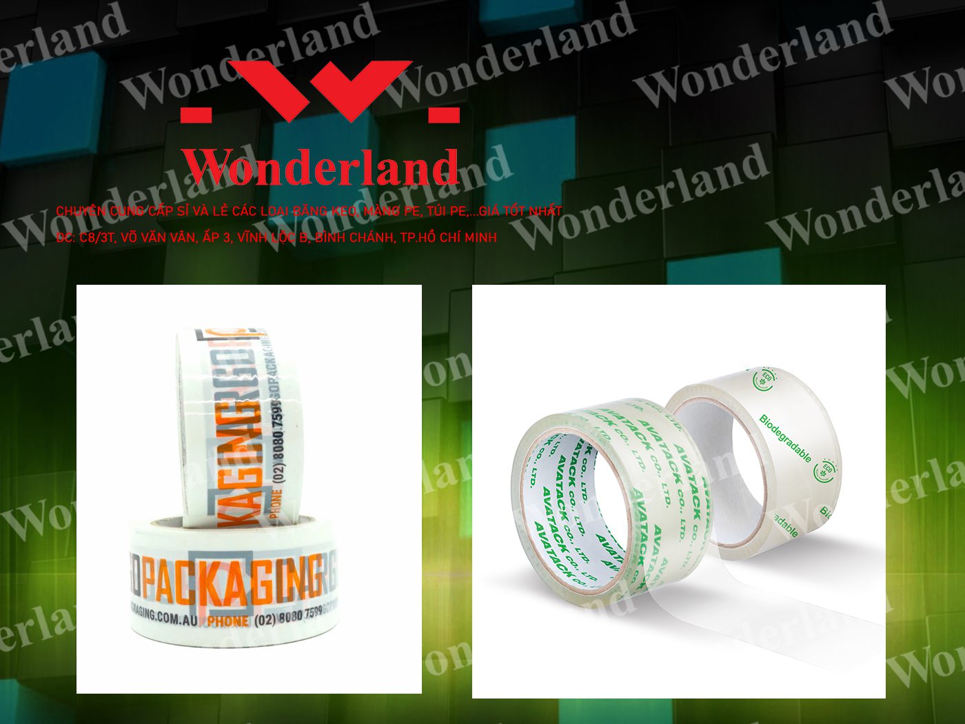 BĂNG KEO IN 58MM WONDERLAND CHẤT LƯỢNG TỐT NHẤT