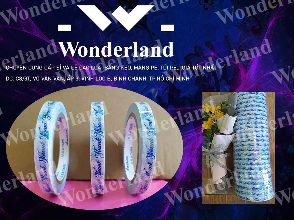 BĂNG KEO IN 8MM WONDERLAND GIÁ SỈ TỐT NHẤT