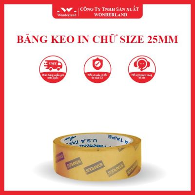 BĂNG KEO IN CHỮ SIZE 25MM WONDERLAND