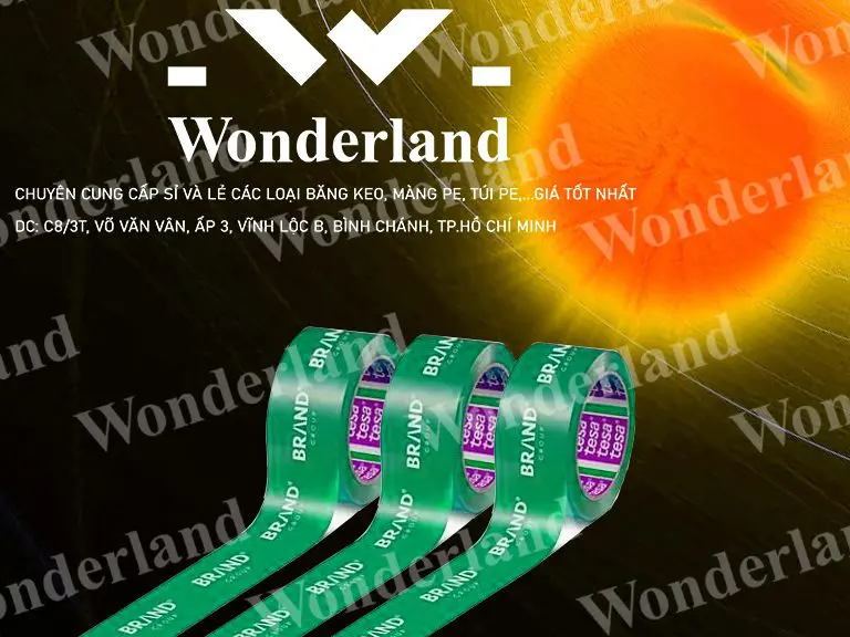 BĂNG KEO IN CHỮ SIZE 36MM WONDERLAND CHẤT LƯỢNG VỚI GIÁ SỈ TỐT NHẤT