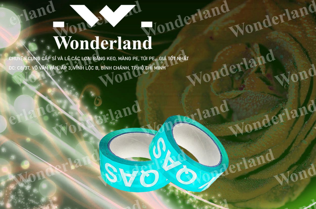 BĂNG KEO IN CHỮ 37MM WONDERLAND CHẤT LƯỢNG CAO
