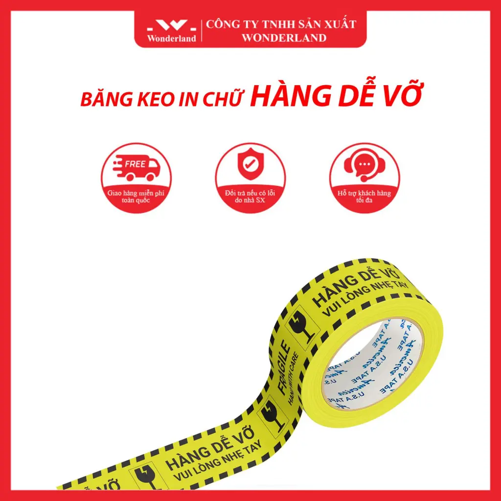 BĂNG KEO IN CHỮ HÀNG DỄ VỠ - GIẢI PHÁP ĐÓNG GÓI HIỆU QUẢ
