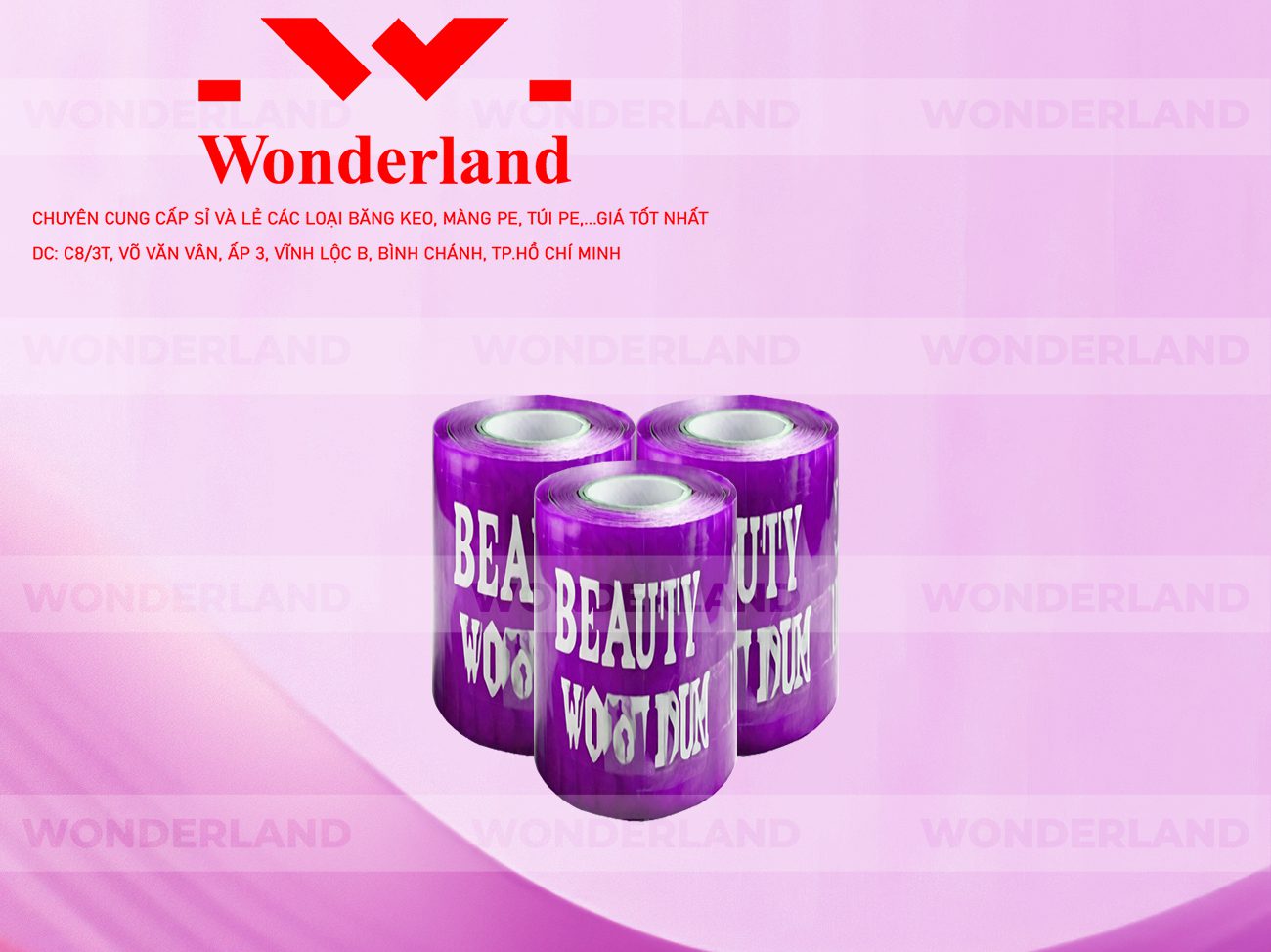 BĂNG KEO IN CHỮ SIZE 100MM WONDERLAND GIÁ RẺ NHẤT
