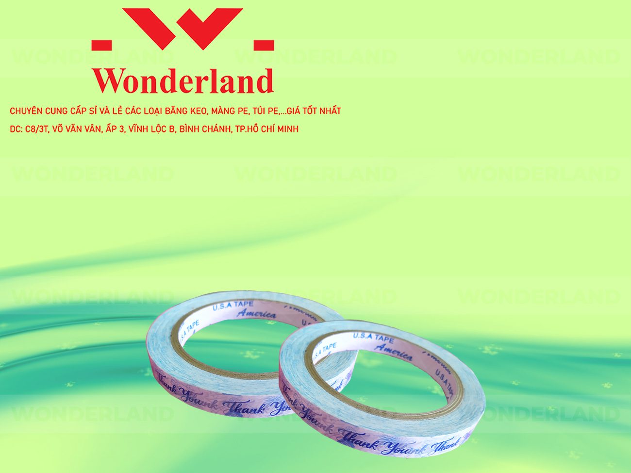 BĂNG KEO IN CHỮ SIZE 10MM WONDERLAND CHẤT LƯỢNG TỐT NHẤT