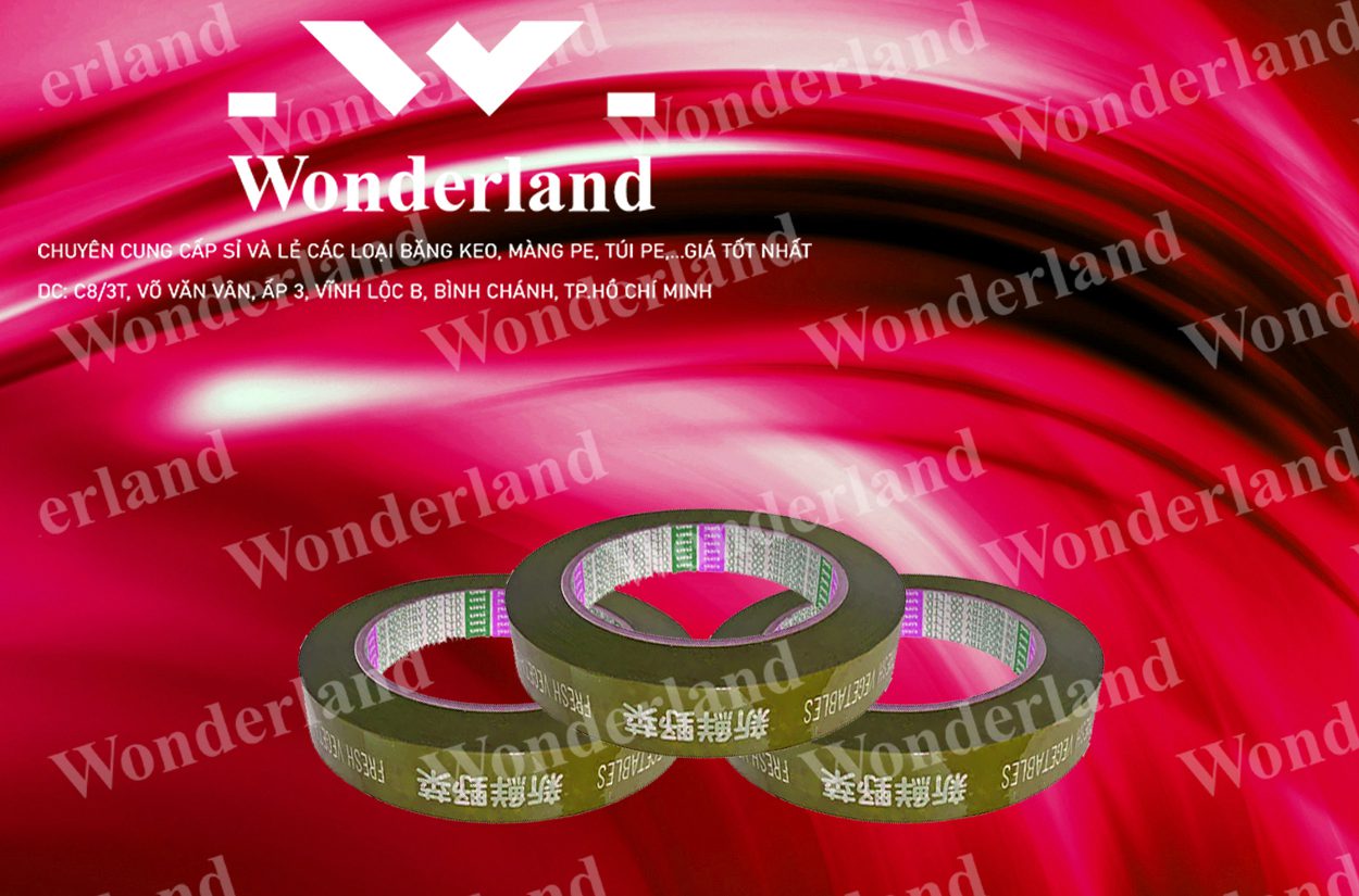 BĂNG KEO IN CHỮ SIZE 15MM WONDERLAND CHẤT LƯỢNG TỐT