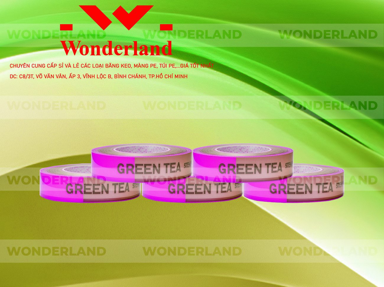 BĂNG KEO IN CHỮ SIZE 15MM WONDERLAND GIÁ RẺ NHẤT