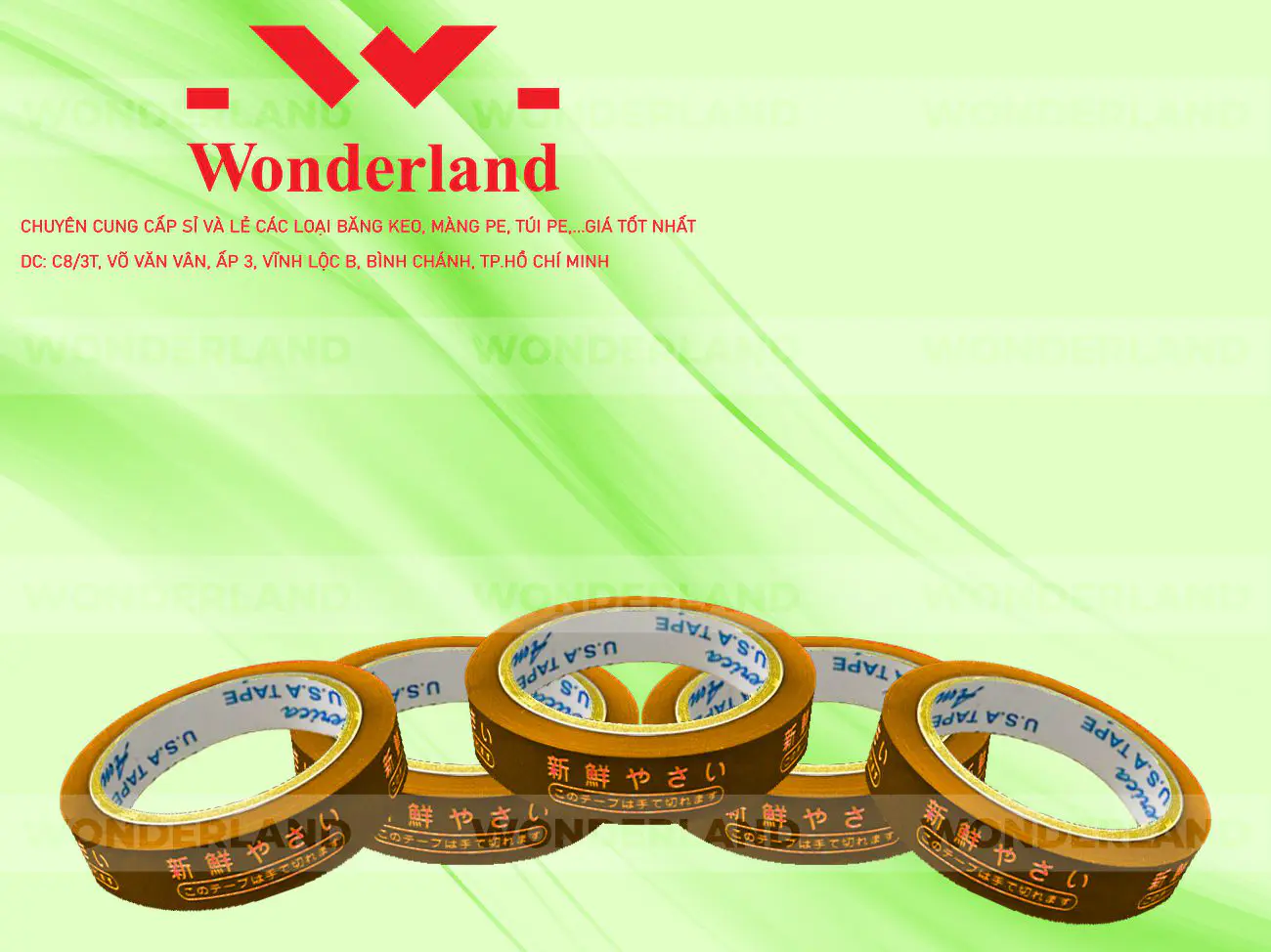 BĂNG KEO IN CHỮ SIZE 15MM WONDERLAND GIÁ SỈ TỐT NHẤT