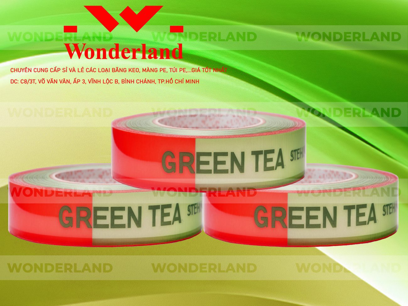 BĂNG KEO IN CHỮ SIZE 17MM WONDERLAND GIÁ RẺ NHẤT
