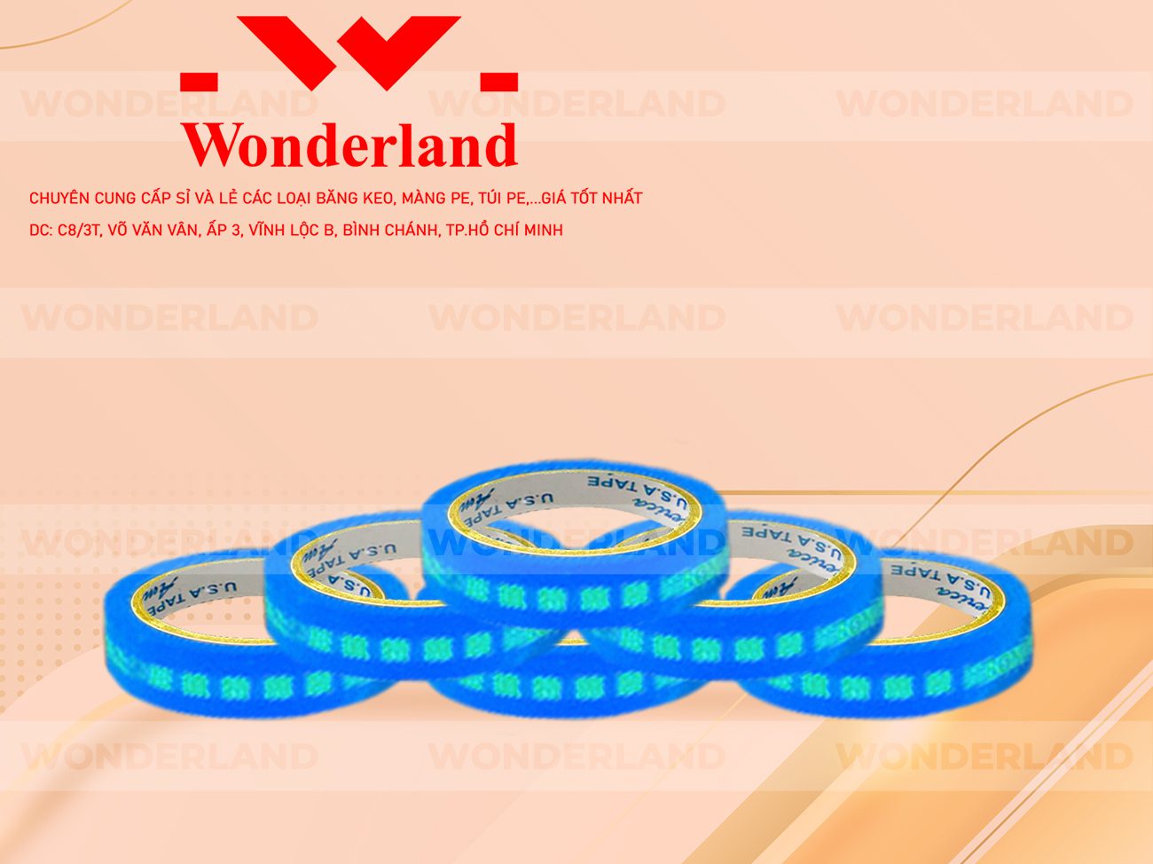 BĂNG KEO IN SIZE 17MM WONDERLAND GIÁ RẺ NHẤT